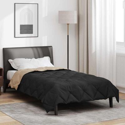 VIDAXL Piumone Completo Annuale Nero E Talpa 135 X 200 Cm VIDAXL Piumone Completo Annuale Nero E Talpa 135 X 200 Cm