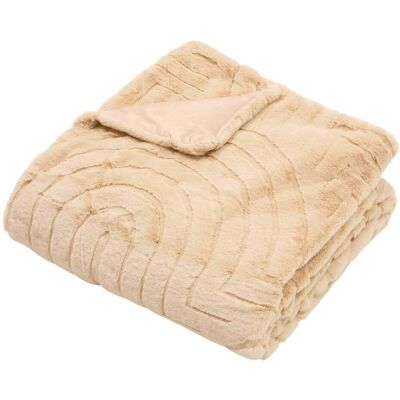 ATMOSPHERA Coperta Arka 180x230 Cm Effetto Pelliccia Sintetica Beige - Créateur D'Intérieur ATMOSPHERA Coperta Arka 180x230 Cm Effetto Pelliccia Sintetica Beige - Créateur D'Intérieur