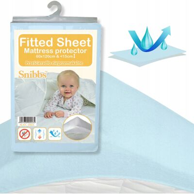 OEM Lenzuolo Con Angoli Impermeabile, Coprimaterasso Snibbs 60x120 Blu OEM Lenzuolo Con Angoli Impermeabile, Coprimaterasso Snibbs 60x120 Blu