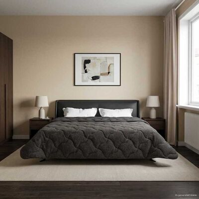 VIDAXL Piumone Completo Annuale Trapuntato Antracite 200 X 220 Cm VIDAXL Piumone Completo Annuale Trapuntato Antracite 200 X 220 Cm