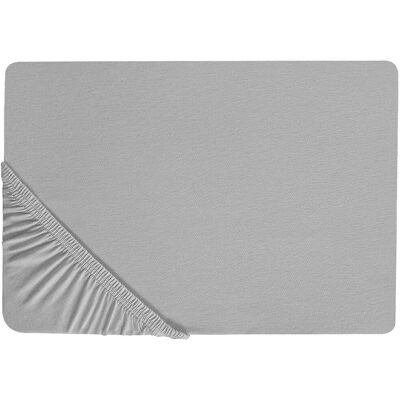 Lenzuola sottofedere Beliani Cotone Grigio - 140x200 cm - Materiale da letto Lenzuola sottofedere Beliani Cotone Grigio - 140x200 cm - Materiale da letto