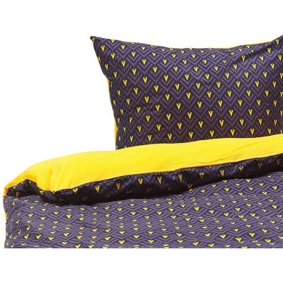 Set copriletto reversibile Beliani Chevron blu - Materiale camera da letto Set copriletto reversibile Beliani Chevron blu - Materiale camera da letto