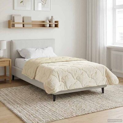 VIDAXL Piumone Completo Annuale Trapuntato Crema 135 X 220 Cm VIDAXL Piumone Completo Annuale Trapuntato Crema 135 X 220 Cm