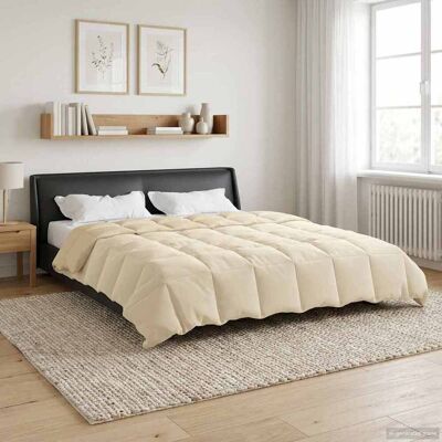 VIDAXL Piumone Completo Annuale Crema 200 X 200 Cm Microfibra VIDAXL Piumone Completo Annuale Crema 200 X 200 Cm Microfibra