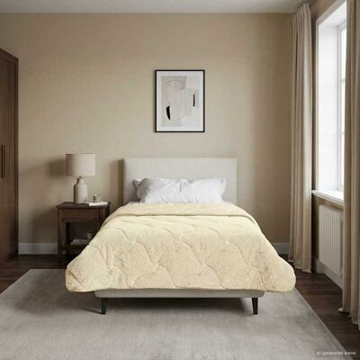 VIDAXL Piumone Completo Annuale Trapuntato Crema 135 X 200 Cm VIDAXL Piumone Completo Annuale Trapuntato Crema 135 X 200 Cm