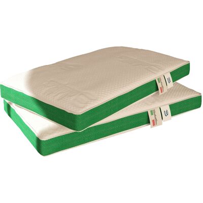 BALDIFLEX - Coppia Di Cuscini In Memory Foam Forma Classica A Saponetta Modello Mojito Dimensione 70x40 Cm BALDIFLEX - Coppia Di Cuscini In Memory Foam Forma Classica A Saponetta Modello Mojito Dimensione 70x40 Cm