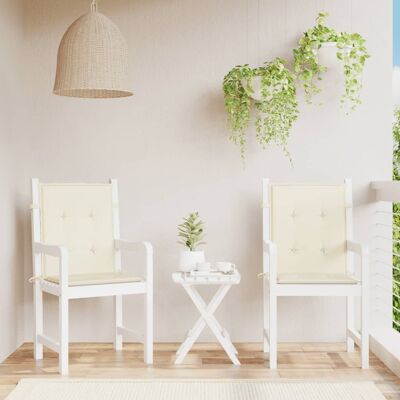Cuscini per sedie da giardino - Crema - 100x50x3 cm Cuscini per sedie da giardino - Crema - 100x50x3 cm