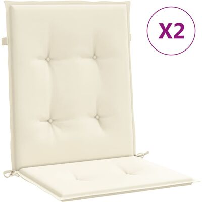 Cuscini per sedie da giardino - Crema - 100x50x3 cm Cuscini per sedie da giardino - Crema - 100x50x3 cm