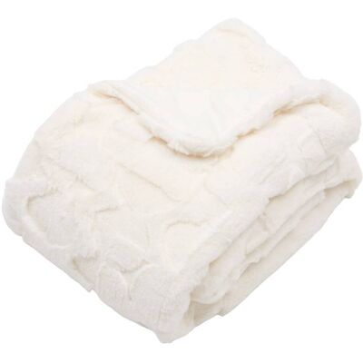 ATMOSPHERA Coperta Nalia 120x160 Cm Bianca - Créateur D'Intérieur ATMOSPHERA Coperta Nalia 120x160 Cm Bianca - Créateur D'Intérieur