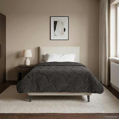 VIDAXL Piumone Completo Annuale Trapuntato Antracite 140 X 220 Cm VIDAXL Piumone Completo Annuale Trapuntato Antracite 140 X 220 Cm