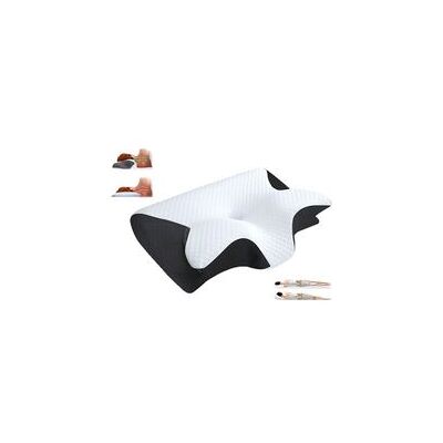 KEEMOTE Cuscino Cervicale Ergonomico, Cuscino Ortopedico In Memory Foam Per Il Collo, Cuscino Ergonomico Per Chi Dorme Su Un Fianco, Sulla Schiena O A Pancia In Giù, Sfoderabile E Lavabile, 62x37x12 Cm (nero) KEEMOTE Cuscino Cervicale Ergonomico, Cuscino Ortopedico In Memory Foam Per Il Collo, Cuscino Ergonomico Per Chi Dorme Su Un Fianco, Sulla Schiena O A Pancia In Giù, Sfoderabile E Lavabile, 62x37x12 Cm (nero)