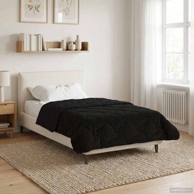 VIDAXL Piumone Completo Annuale Trapuntato Nero 135 X 200 Cm VIDAXL Piumone Completo Annuale Trapuntato Nero 135 X 200 Cm