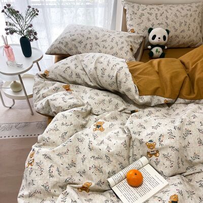 KEEMOTE Set Di 4 Elementi Per Il Letto Lavabile In Lavatrice – Federa + Coprimaterasso + Copripiumino (180 X 220 Cm) – Set Completo Per Il Letto Matrimoniale, Tessuto Morbido E Resistente, Ideale Per Studenti KEEMOTE Set Di 4 Elementi Per Il Letto Lavabile In Lavatrice – Federa + Coprimaterasso + Copripiumino (180 X 220 Cm) – Set Completo Per Il Letto Matrimoniale, Tessuto Morbido E Resistente, Ideale Per Studenti