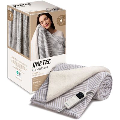 Imetec Caldoplaid Adapto Plus Velvet&sherpa 160x120 Cm, Plaid Riscaldabile, Morbida Coperta Elettrica, Tecnologia Adapto Plus, Sistema Sicurezza Electroblock, Caldo Subito, 6 Temperature, Bassi Consum Imetec Caldoplaid Adapto Plus Velvet&sherpa 160x120 Cm, Plaid Riscaldabile, Morbida Coperta Elettrica, Tecnologia Adapto Plus, Sistema Sicurezza Electroblock, Caldo Subito, 6 Temperature, Bassi Consum