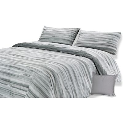 TEX FAMILY Copripiumino In Puro Cotone Dis. Verona Con Cuscino Arredo Grigio 2 Piazze TEX FAMILY Copripiumino In Puro Cotone Dis. Verona Con Cuscino Arredo Grigio 2 Piazze