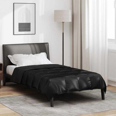 VIDAXL Piumone Completo Annuale Nero 135 X 200 Cm Satin E VIDAXL Piumone Completo Annuale Nero 135 X 200 Cm Satin E