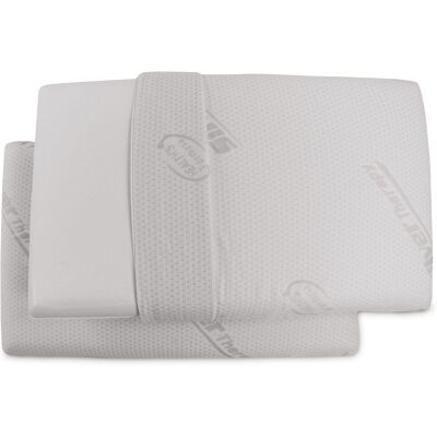 BALDIFLEX - Coppia Di Cuscini In Memory Foam Forma Classica A Saponetta Fodera Silver Safe Dimensione 70x40 Cm BALDIFLEX - Coppia Di Cuscini In Memory Foam Forma Classica A Saponetta Fodera Silver Safe Dimensione 70x40 Cm