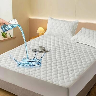 BLACKCUP Coprimaterasso Anti-perdita 150x200 Cm - Morbido Tessuto In Microfibra - Protettivo Per Culla E Letto Matrimoniale - Lavabile In Lavatrice BLACKCUP Coprimaterasso Anti-perdita 150x200 Cm - Morbido Tessuto In Microfibra - Protettivo Per Culla E Letto Matrimoniale - Lavabile In Lavatrice