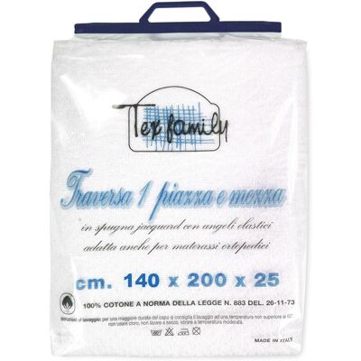 TEX FAMILY Traversa Coprimaterasso In Spugna Di Puro Cotone 1 Piazza E Mezza Maxi 140 TEX FAMILY Traversa Coprimaterasso In Spugna Di Puro Cotone 1 Piazza E Mezza Maxi 140