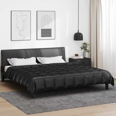 VIDAXL Piumone Completo Annuale Nero 220 X 240 Cm Satin E VIDAXL Piumone Completo Annuale Nero 220 X 240 Cm Satin E