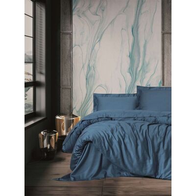 OEM Set Di Biancheria Da Letto - 1 Copripiumino 140 X 200cm + 1 Federe 60 X 60 Cm - Satin - Blu OEM Set Di Biancheria Da Letto - 1 Copripiumino 140 X 200cm + 1 Federe 60 X 60 Cm - Satin - Blu