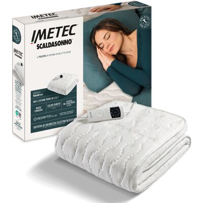 Imetec Scaldasonno Adapto Plus 100% Cotone, Singolo 80x150 Cm, Caldo Subito, Tecnologia Brevettata Adapto Plus, Sistema Sicurezza Electroblock, Bassi Consumi, 6 Temperature, Autospegnimento 1, 3, 9 Or Imetec Scaldasonno Adapto Plus 100% Cotone, Singolo 80x150 Cm, Caldo Subito, Tecnologia Brevettata Adapto Plus, Sistema Sicurezza Electroblock, Bassi Consumi, 6 Temperature, Autospegnimento 1, 3, 9 Or