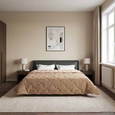 VIDAXL Piumino Letto Estivo 220 X 260 Cm Estate Tortora Traspirante VIDAXL Piumino Letto Estivo 220 X 260 Cm Estate Tortora Traspirante