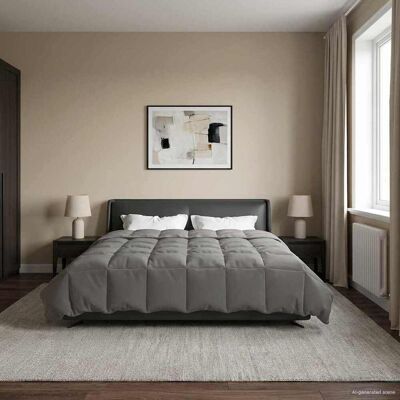 VIDAXL Piumone Completo Annuale Grigio Chiaro 200 X 220 Cm VIDAXL Piumone Completo Annuale Grigio Chiaro 200 X 220 Cm