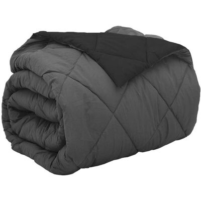 VIDAXL Piumone Completo Annuale Nero E Antracite 200 X 240 Cm VIDAXL Piumone Completo Annuale Nero E Antracite 200 X 240 Cm