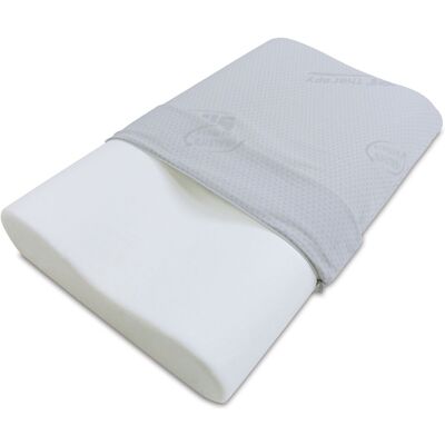 BALDIFLEX Cuscino In Memory Foam Forma Ortocervicale Fodera Silver Safe Dimensione 70x40 Cm BALDIFLEX Cuscino In Memory Foam Forma Ortocervicale Fodera Silver Safe Dimensione 70x40 Cm