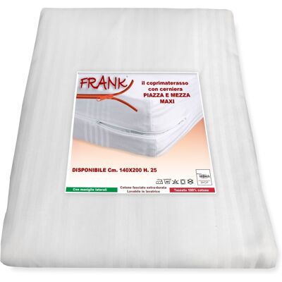 TEX FAMILY Coprimaterasso Intero Frank Con Cerniera Zip Misura Francese Cm. 140 Piazza E Mezza Grande TEX FAMILY Coprimaterasso Intero Frank Con Cerniera Zip Misura Francese Cm. 140 Piazza E Mezza Grande