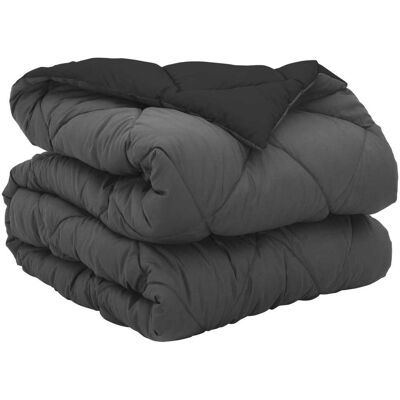 VIDAXL Piumone Completo Annuale Nero E Antracite 135 X 220 Cm VIDAXL Piumone Completo Annuale Nero E Antracite 135 X 220 Cm