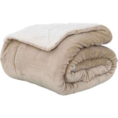 VIDAXL Coperta Beige 150 X 200 Cm 1.64 Kg Panno VIDAXL Coperta Beige 150 X 200 Cm 1.64 Kg Panno