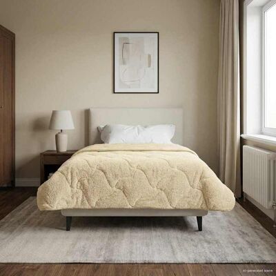 VIDAXL Piumone Completo Annuale Trapuntato Crema 140 X 220 Cm VIDAXL Piumone Completo Annuale Trapuntato Crema 140 X 220 Cm