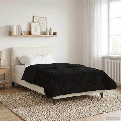 VIDAXL Piumone Completo Annuale Trapuntato Nero 155 X 220 Cm VIDAXL Piumone Completo Annuale Trapuntato Nero 155 X 220 Cm