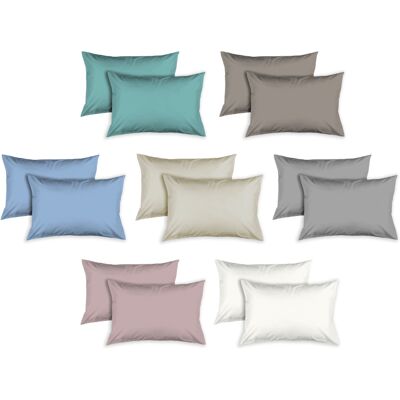 BIANCHERIAWEB Coppia Federe Letto A Sacco Con Patella In Cotone Percalle Tinta Unita, Misurafederecolorebeige BIANCHERIAWEB Coppia Federe Letto A Sacco Con Patella In Cotone Percalle Tinta Unita, Misurafederecolorebeige