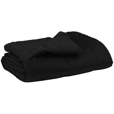 VIDAXL Piumone Completo Annuale Nero 200 X 220 Cm Microfibra VIDAXL Piumone Completo Annuale Nero 200 X 220 Cm Microfibra