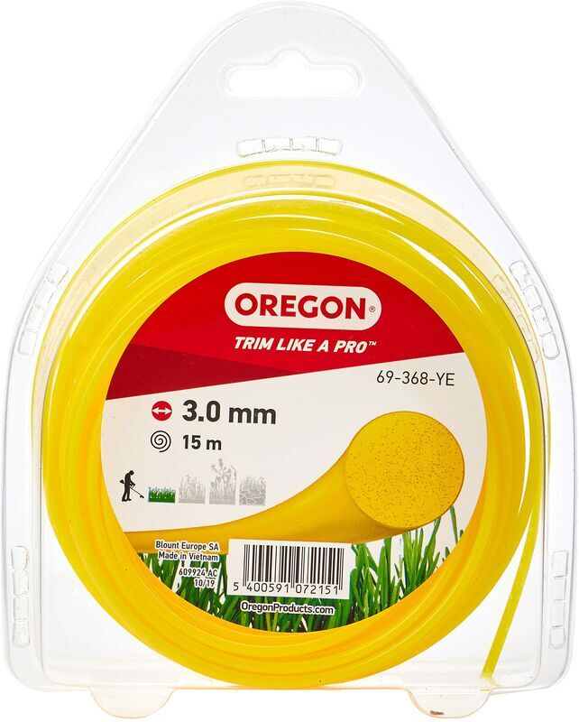 Oregon Filo per Decespugliatore - Filo in Nylon Tondo di Ricambio Universale per Tagliabordi e Decespugliatori Ideale per Giardinaggio e Fai da Te - Bobina