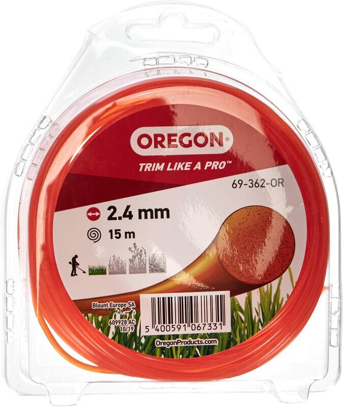 Oregon Filo per Decespugliatore - Filo in Nylon Tondo di Ricambio Universale per Tagliabordi e Decespugliatori Ideale per Giardinaggio e Fai da Te - Bobina