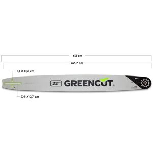 GREENCUT - Lama 22' 0.325 55,9cm Motosega (4 Chiodini) GREENCUT - Lama 22' 0.325 55,9cm Motosega (4 Chiodini)