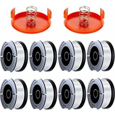 OEM Confezione Da 10 Bobine Di Filo Per Decespugliatore, Compatibili Con I Decespugliatori Black & Decker, A6481 A6485, Bobina Di Filo Da 1,65 Mm (8 Fili, 2 Cappucci Protettivi, 2 Molle) - Liaiki OEM Confezione Da 10 Bobine Di Filo Per Decespugliatore, Compatibili Con I Decespugliatori Black & Decker, A6481 A6485, Bobina Di Filo Da 1,65 Mm (8 Fili, 2 Cappucci Protettivi, 2 Molle) - Liaiki