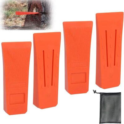 OEM Cuneo Per Abbattimento Con Motosega Da 6" Con Punte Per Un Abbattimento Sicuro, Cunei Spaccalegna In Abs Per Giardinaggio Con Tasca, Robusti E Durevoli, Accessorio Per Il Taglio (4 Pezzi) - Crezuo OEM Cuneo Per Abbattimento Con Motosega Da 6" Con Punte Per Un Abbattimento Sicuro, Cunei Spaccalegna In Abs Per Giardinaggio Con Tasca, Robusti E Durevoli, Accessorio Per Il Taglio (4 Pezzi) - Crezuo