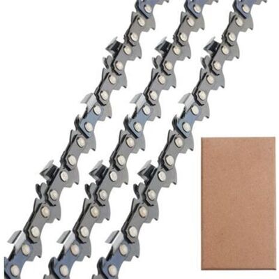 BRAST Set Di 3 Catene Per Motosega, 35 Cm – Passo 3/8", Profilo Basso – Spessore Maglia Motrice 1,1 Mm – 50 Maglie Per Stihl Ms170 Ms180 BRAST Set Di 3 Catene Per Motosega, 35 Cm – Passo 3/8", Profilo Basso – Spessore Maglia Motrice 1,1 Mm – 50 Maglie Per Stihl Ms170 Ms180