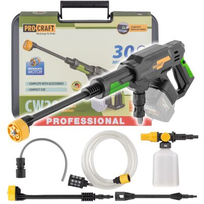 Procraft Idropulitrice A Batteria Cw20bb 20 V 30 Bar 180 L/h Brushless + Valigetta - Senza Batteria, Senza Caricabatterie Procraft Idropulitrice A Batteria Cw20bb 20 V 30 Bar 180 L/h Brushless + Valigetta - Senza Batteria, Senza Caricabatterie