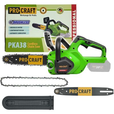 Procraft Motosega A Batteria Pka38 20 V 304 Mm Brushless Solo - Senza Batteria, Senza Caricabatteria Procraft Motosega A Batteria Pka38 20 V 304 Mm Brushless Solo - Senza Batteria, Senza Caricabatteria