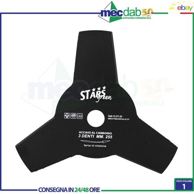STARS Disco X Decespugliatore Acciaio Denti 3 D.mm 255 S.mm 1,4 STARS Disco X Decespugliatore Acciaio Denti 3 D.mm 255 S.mm 1,4