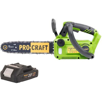 Procraft Motosega A Batteria Pka42libb 20 V 304 Mm Brushless + 1x Batteria 2,0 Ah - Senza Caricabatteria Procraft Motosega A Batteria Pka42libb 20 V 304 Mm Brushless + 1x Batteria 2,0 Ah - Senza Caricabatteria