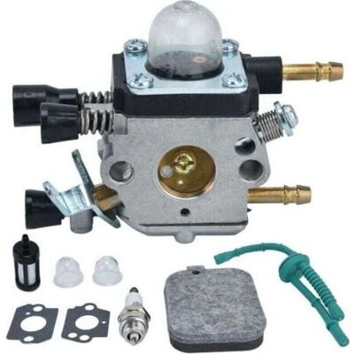SCORPIO Carburatore A Membrana Per Stihl Bg45, Bg46, Bg55, Bg65, Br45c, Sh55, Sh85 Con Kit Di Manutenzione 4229 1200 606, Trimec SCORPIO Carburatore A Membrana Per Stihl Bg45, Bg46, Bg55, Bg65, Br45c, Sh55, Sh85 Con Kit Di Manutenzione 4229 1200 606, Trimec