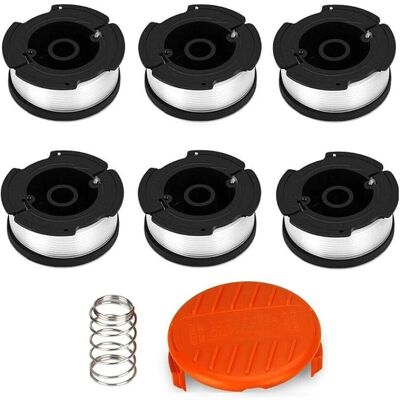 OEM Confezione Da 6 Bobine Di Filo Per Decespugliatore Black & Decker - Filo In Nylon - Lunghezza 9 M - Diametro 1,65 Mm - Include 1 Cappuccio E 1 Molla Per Decespugliatori Black & Decker OEM Confezione Da 6 Bobine Di Filo Per Decespugliatore Black & Decker - Filo In Nylon - Lunghezza 9 M - Diametro 1,65 Mm - Include 1 Cappuccio E 1 Molla Per Decespugliatori Black & Decker