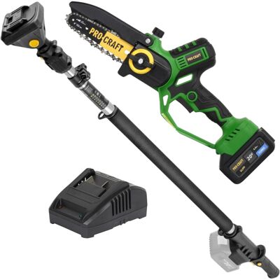 Procraft Motosega A Batteria Pka32li 20 V 203 Mm Brushless + 1x Batteria 4,0 Ah + Caricabatteria + Valigetta Procraft Motosega A Batteria Pka32li 20 V 203 Mm Brushless + 1x Batteria 4,0 Ah + Caricabatteria + Valigetta
